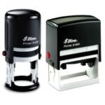“Self-inking rubber stamp with custom text and logo printing for office and corporate use”